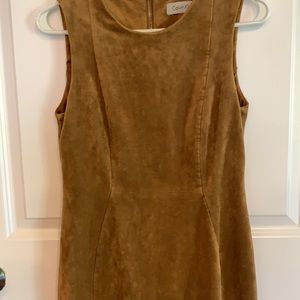 Calvin Klein Brown Suede Dress